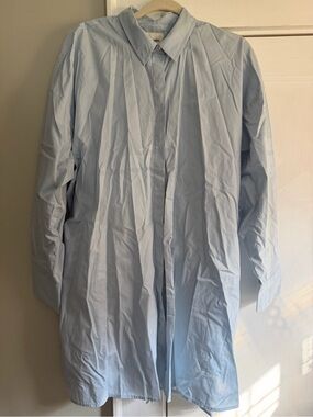 Abercrombie & Fitch Light Blue Long Sleeve Shirt Dress